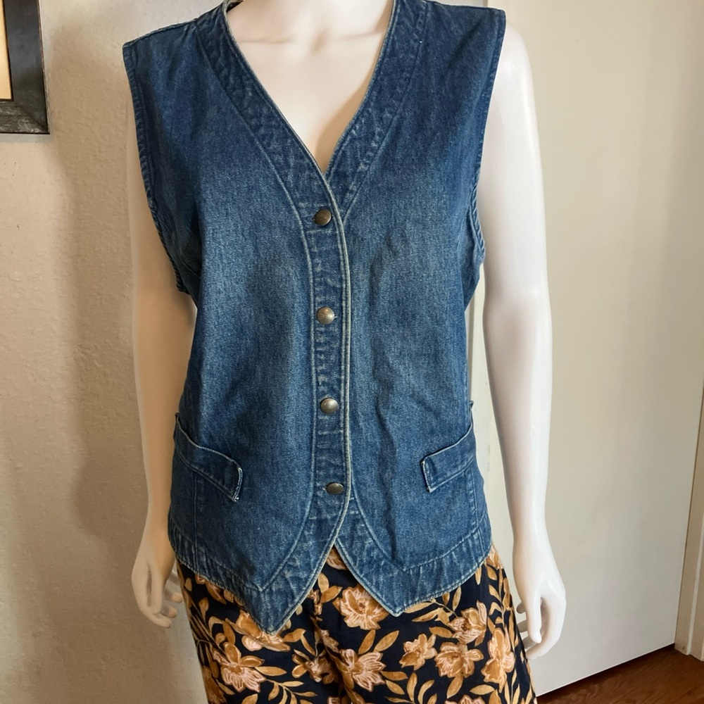 Coldwater Creek Blue Denim Vest